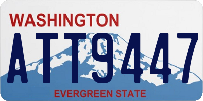 WA license plate ATT9447