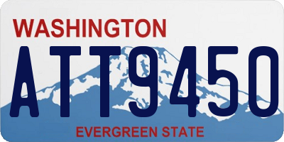 WA license plate ATT9450