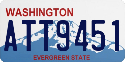 WA license plate ATT9451