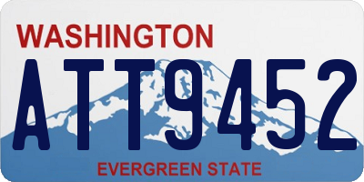 WA license plate ATT9452