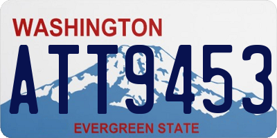 WA license plate ATT9453