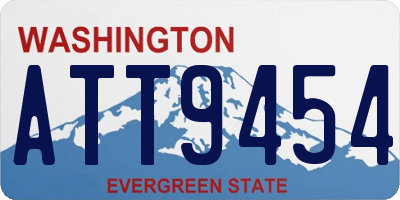 WA license plate ATT9454
