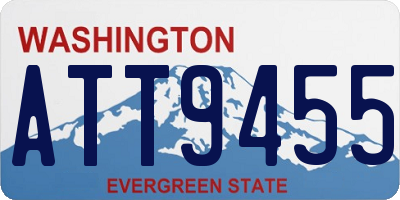 WA license plate ATT9455