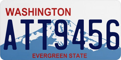 WA license plate ATT9456
