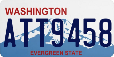 WA license plate ATT9458
