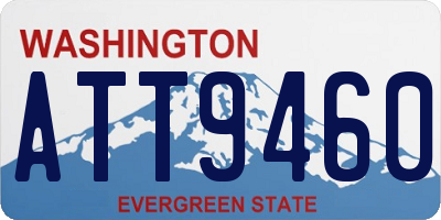 WA license plate ATT9460