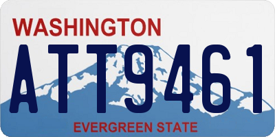 WA license plate ATT9461