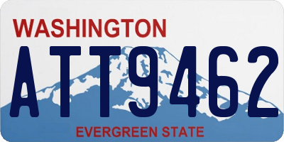 WA license plate ATT9462