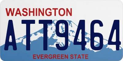 WA license plate ATT9464