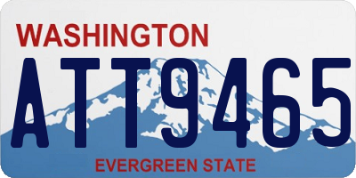 WA license plate ATT9465
