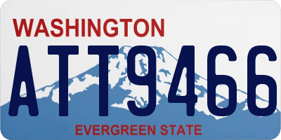 WA license plate ATT9466