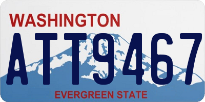 WA license plate ATT9467