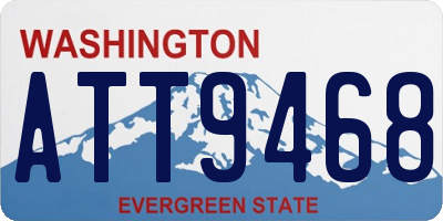 WA license plate ATT9468