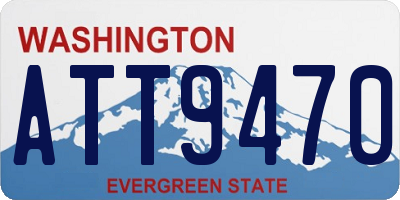 WA license plate ATT9470