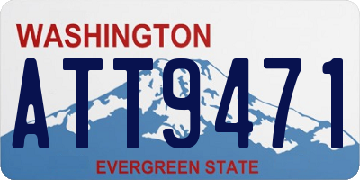 WA license plate ATT9471