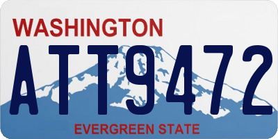 WA license plate ATT9472