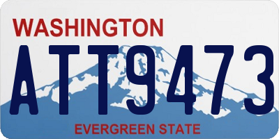 WA license plate ATT9473