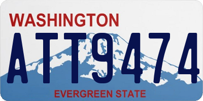 WA license plate ATT9474
