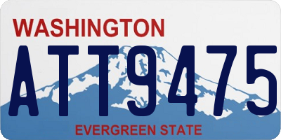 WA license plate ATT9475