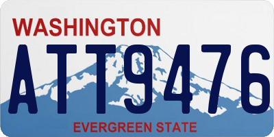 WA license plate ATT9476