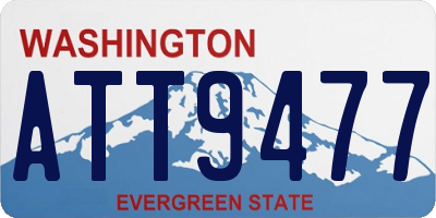 WA license plate ATT9477