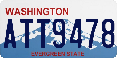 WA license plate ATT9478