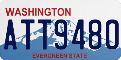 WA license plate ATT9480