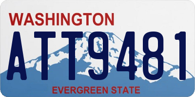 WA license plate ATT9481