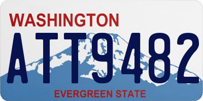 WA license plate ATT9482