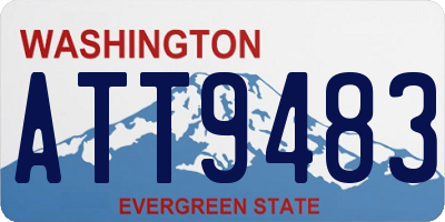 WA license plate ATT9483