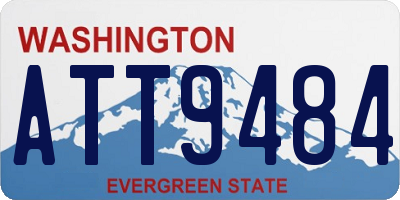 WA license plate ATT9484