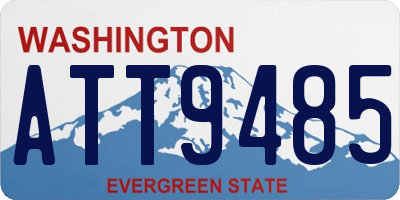 WA license plate ATT9485