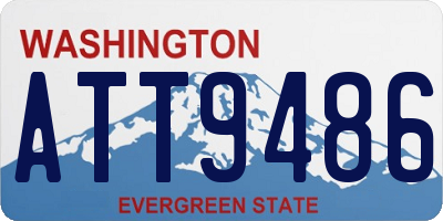 WA license plate ATT9486
