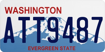 WA license plate ATT9487
