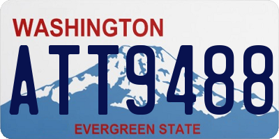 WA license plate ATT9488