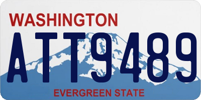 WA license plate ATT9489