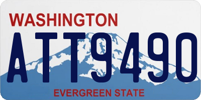WA license plate ATT9490