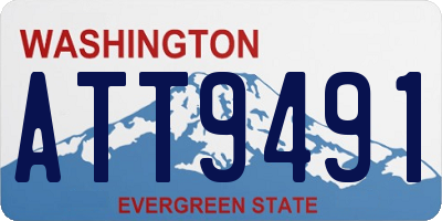 WA license plate ATT9491