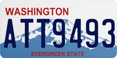 WA license plate ATT9493