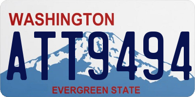 WA license plate ATT9494