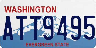 WA license plate ATT9495