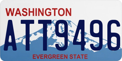 WA license plate ATT9496