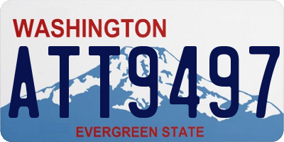 WA license plate ATT9497