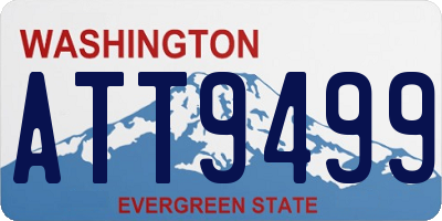 WA license plate ATT9499