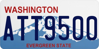 WA license plate ATT9500