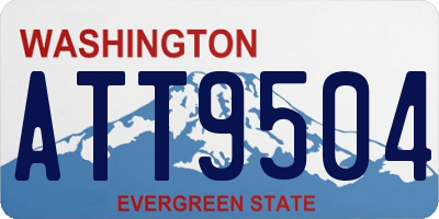 WA license plate ATT9504