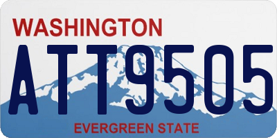 WA license plate ATT9505