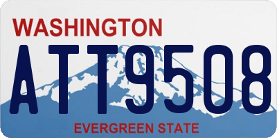 WA license plate ATT9508