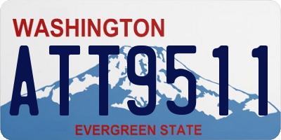 WA license plate ATT9511