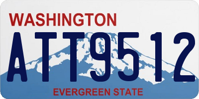 WA license plate ATT9512